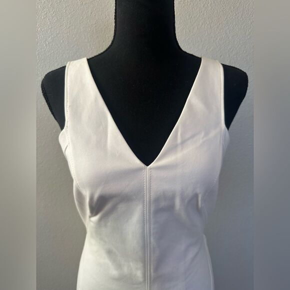 HELMUT LANG WHITE FRAME STRETCH BODYCON DRESS 4 - Picture 10 of 13